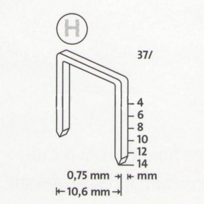 Скобы тонкие супертвердые Novus 042-0368